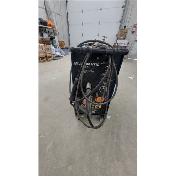 Miller Millermatic 35 MIG Welder with Cart and Gas Cylinder