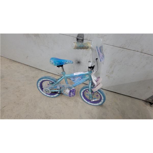 Disney Frozen 12" Girls Bicycle with Training Wheels, Basket, and Bell