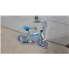 Image 1 : Disney Frozen 12" Girls Bicycle with Training Wheels, Basket, and Bell