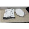 Image 1 : Bro Fell Non-Electric Bidet Attachment & Centoco Elongated Toilet Seat, White, Antimicrobial, Slow