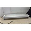 Image 1 : 4ft Fluorescent Light Fixture with Prismatic Lens Cover, Chains, and 3-Prong Plug