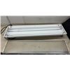 Image 4 : 4ft Fluorescent Light Fixture with Prismatic Lens Cover, Chains, and 3-Prong Plug