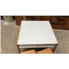 Image 2 : Children's Activity Table 17 x 33 x 32" with Storage Bins, Two Wooden Chairs, and Train Set