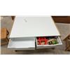 Image 4 : Children's Activity Table 17 x 33 x 32" with Storage Bins, Two Wooden Chairs, and Train Set