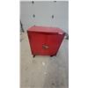 Image 1 : Red Metal Rolling Tool Cabinet with Double Doors,, and Casters 38 x 33 x 21"