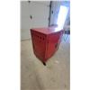 Image 3 : Red Metal Rolling Tool Cabinet with Double Doors,, and Casters 38 x 33 x 21"