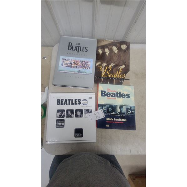 Collection of Four Beatles Books Including Anthology and Recording Sessions by Mark Lewisohn