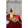 Image 4 : Stained Glass Sailboat Figurine 17" Tall and Lighthouse Lamp