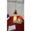 Image 5 : Stained Glass Sailboat Figurine 17" Tall and Lighthouse Lamp