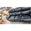 Image 3 : Black Leather Leather Style 3-seater Power Recliner Sofa with Electric Controls 86" Wide