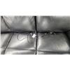 Image 5 : Black Leather Leather Style 3-seater Power Recliner Sofa with Electric Controls 86" Wide