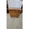 Image 1 : VilasMaple Chest of Drawers with Brass Bail Pulls, 3 Drawers 31 x 30 x 18"