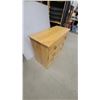 Image 4 : Light Wood 3-drawer Chest of Drawers with Decorative Metal Ring and Bail Pull handles30 X 36 x 16"