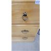Image 5 : Light Wood 3-drawer Chest of Drawers with Decorative Metal Ring and Bail Pull handles30 X 36 x 16"