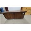 Image 1 : Cedar-Lined Chest with Walnut Exterior, Louvered Doors, Interior Shelving 21 x 46 x 20"