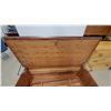 Image 4 : Cedar-Lined Chest with Walnut Exterior, Louvered Doors, Interior Shelving 21 x 46 x 20"