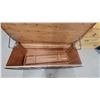 Image 5 : Cedar-Lined Chest with Walnut Exterior, Louvered Doors, Interior Shelving 21 x 46 x 20"