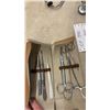 Image 14 : Vintage Black Leather Doctor's Bag with Medical Instruments, Stethoscope, Syringes & Supplies