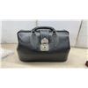 Image 2 : Vintage Black Leather Doctor's Bag with Medical Instruments, Stethoscope, Syringes & Supplies