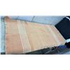 Image 2 : 2 Vintage Wool Blankets Orange/Cream Striped