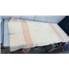 Image 3 : 2 Vintage Wool Blankets Orange/Cream Striped