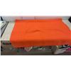 Image 5 : 2 Vintage Wool Blankets Orange/Cream Striped