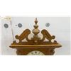 Image 2 : Solar Oak Wall Clock with Pendulum, Roman Numeral Dial, Key-Wind Movement with Key