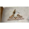 Image 8 : Solar Oak Wall Clock with Pendulum, Roman Numeral Dial, Key-Wind Movement with Key