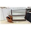 Image 1 : Copper Metal Reindeer Planter/Holder with Wire antlers19 X 19" and Bombay Wooden 3-tier Display