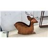 Image 2 : Copper Metal Reindeer Planter/Holder with Wire antlers19 X 19" and Bombay Wooden 3-tier Display