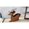 Image 3 : Copper Metal Reindeer Planter/Holder with Wire antlers19 X 19" and Bombay Wooden 3-tier Display
