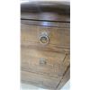 Image 5 : Vintage 3-Drawer Wooden Dresser with Ring Pulls and Turned Legs 35 x 36 x 18"