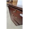 Image 4 : 2-Drawer Wooden Filing Cabinet with Brass Handles and Key Lock, Cherry Finish 29 x 22.6 x 16"