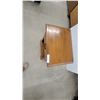 Image 3 : Wooden Nightstand with Single Drawer, Open Shelf, Brass Bail Pull Hardware, Bracket Feet 25"×20 x