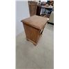 Image 5 : Wooden Nightstand with Single Drawer, Open Shelf, Brass Bail Pull Hardware, Bracket Feet 25"×20 x