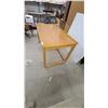 Image 2 : Oak Rectangular Desk with Sled Base Legs and Single Drawer 30 x 55 x 30"
