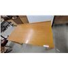 Image 3 : Oak Rectangular Desk with Sled Base Legs and Single Drawer 30 x 55 x 30"
