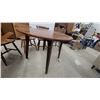 Image 3 : Oval Drop-Leaf Dining Table with Trestle Base and Four Windsor-Style Spindle-Back Chairs Extended