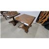 Image 3 : Pair of Wooden Pedestal End Tables with Turned Columns and Square Tops 16 x 18 x 18"