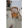 Image 3 : Wooden Banker's Chair and Canvas Sling Chair with Wood Frame, Set of 2