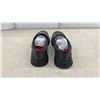 Image 2 : New Shoes for Crews Black Slip-On Work Shoes, Slip & Oil Resistant Soles, Red Insoles Size 9