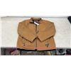 Image 1 : Dakota Men's Canvas Work Jacket Size L/G Tan/Brown Fleece-Lined Full Zip, Sz L