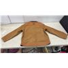 Image 4 : Dakota Men's Canvas Work Jacket Size L/G Tan/Brown Fleece-Lined Full Zip, Sz L