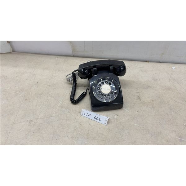 Western Electric Model 500 Black Rotary Dial Desk Telephone with Handset and Line Cord