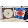 Image 1 : Eagle Toys No. 282 Crokinole & Checkers Reversible Game Board with Original Box, No Playing Pieces