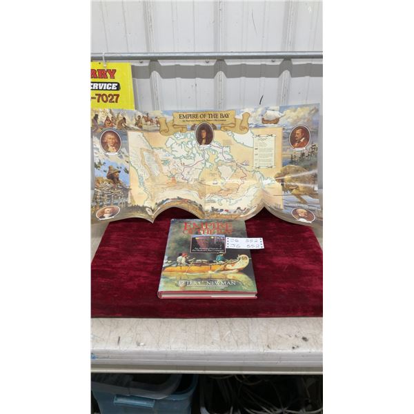 Empire of the Bay by Peter C. Newman (1989) Illustrated Hardcover with Dust Jacket & Fold Out Map