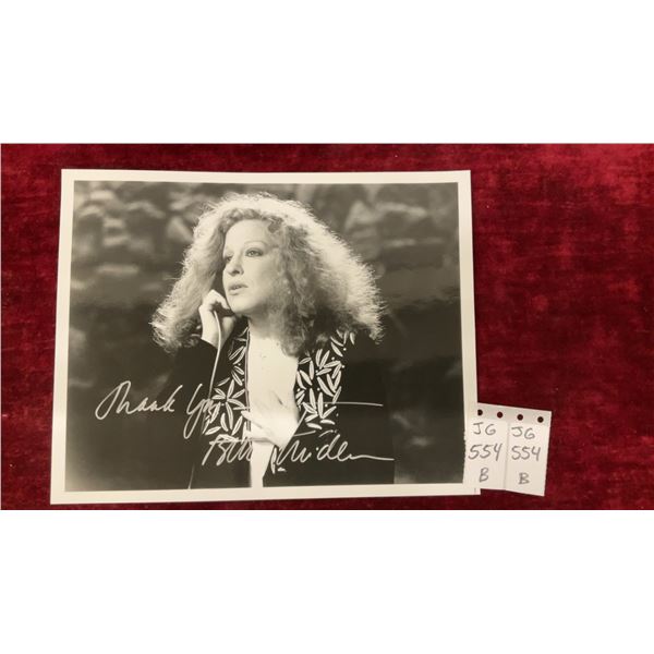 Autographed Signed Photo of Bette Midler 8 x 10".