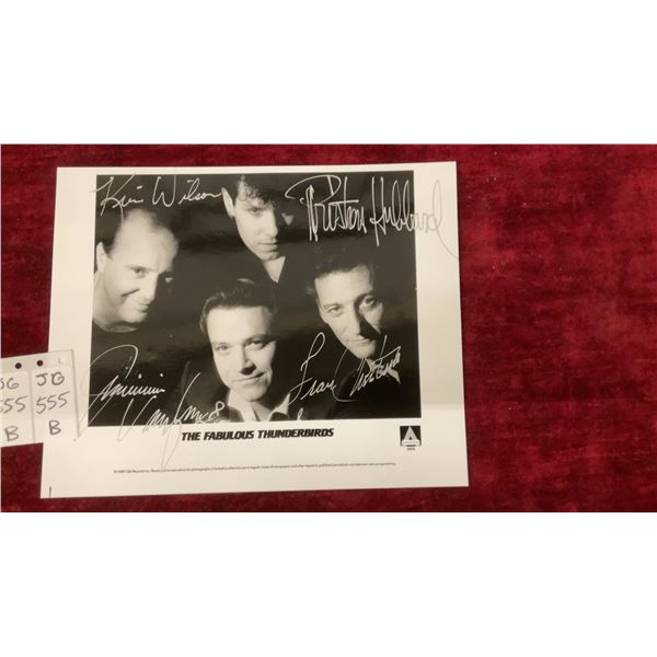 6 Autographed Signed Photos of the Fabulous Thunderbirds, 8 x 10".