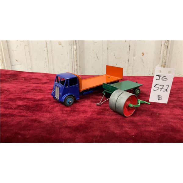 Dinky Super Toy #513 Guy Flat Truck w/ Tailboard, Garden Roller & Trailer Flat Bed #25G