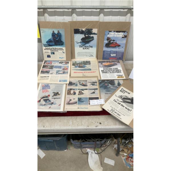 27-10 Snowmobile Magazine Ads from 1960's-1980's, Various Brands